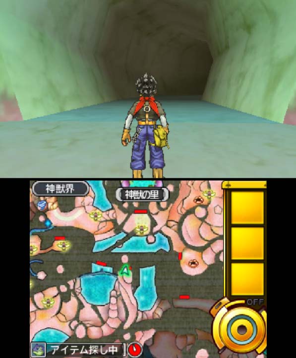 DQMJ3Pの神獣界でキングモーモンが３回目に出現する湿原トンネルの入り口