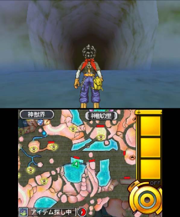 DQMJ3Pの神獣界でキングモーモンが４回目に出現する湿原トンネルの入り口