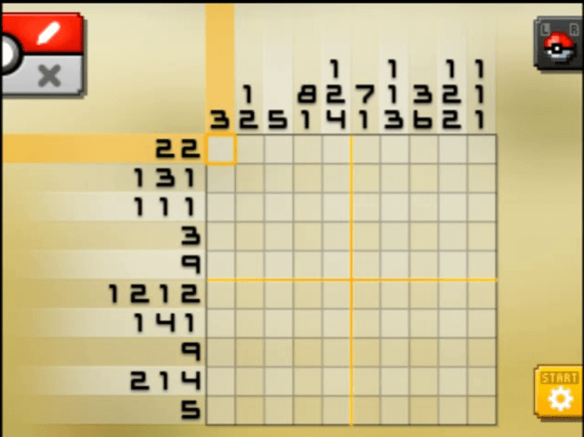 [ Pokemon Picross ] The puzzle of Standard stage [S01-01