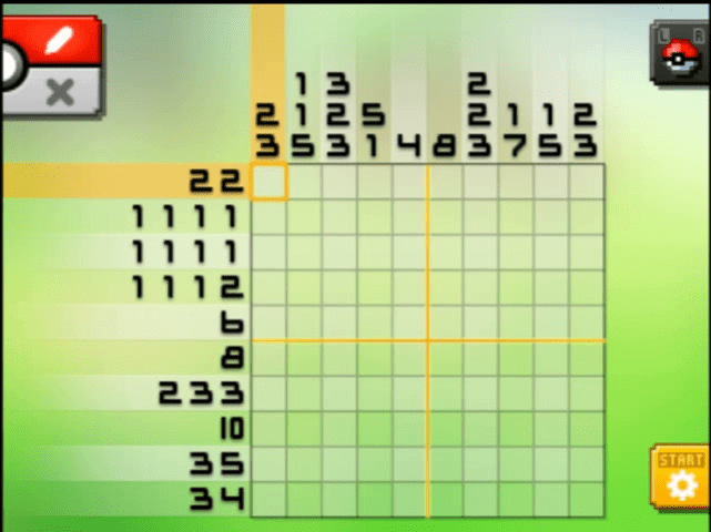 [ Pokemon Picross ] The puzzle of Standard stage [S01-02