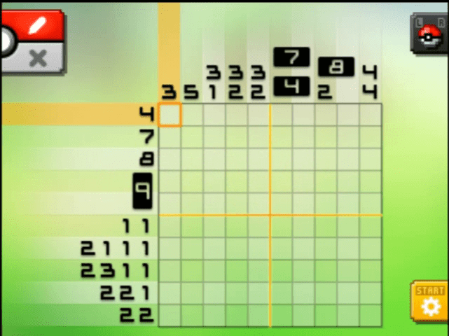 [ Pokemon Picross ] The puzzle of Alt-World stage [A03-01