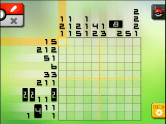 [ Pokemon Picross ] The puzzle of Alt-World stage [A04-01