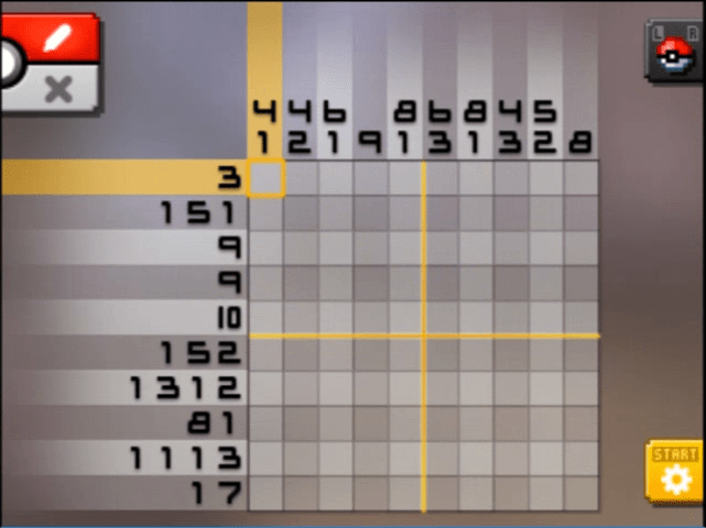 [ Pokemon Picross ] The puzzle of Standard stage [S05-01