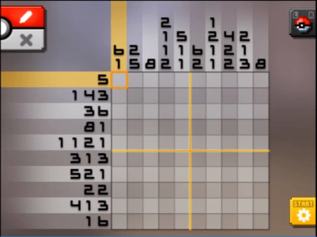 [ Pokemon Picross ] The puzzle of Standard stage [S05-05