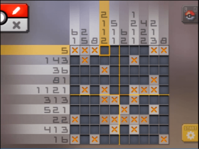 [ Pokemon Picross ] The answer of Standard stage [S05-05] and  the answer of Alt-World stage [A05-03]