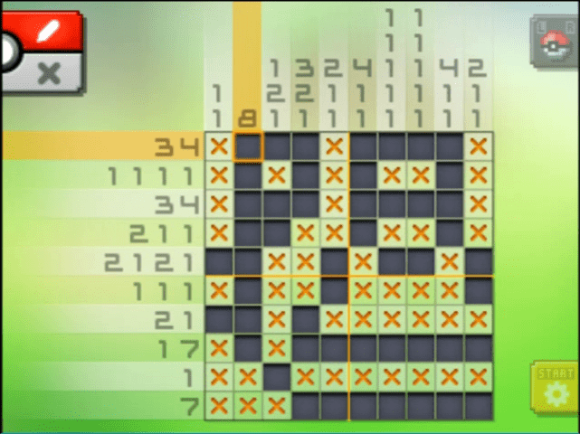 [ Pokemon Picross ] The answer of Standard stage [S08-05] and  the answer of Alt-World stage [A08-03]