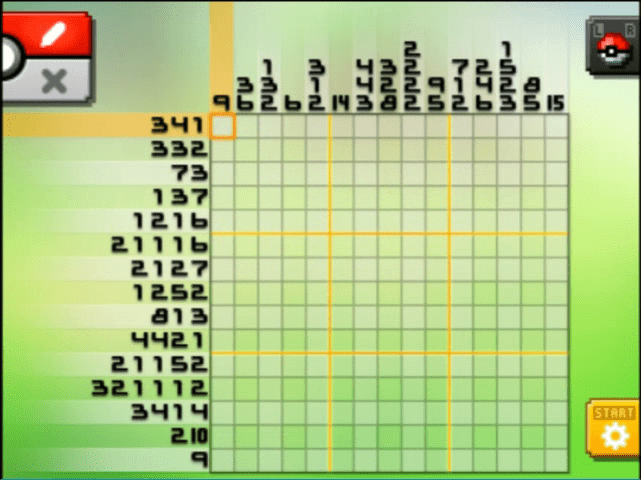[ Pokemon Picross ] The puzzle of Standard stage [S08-07