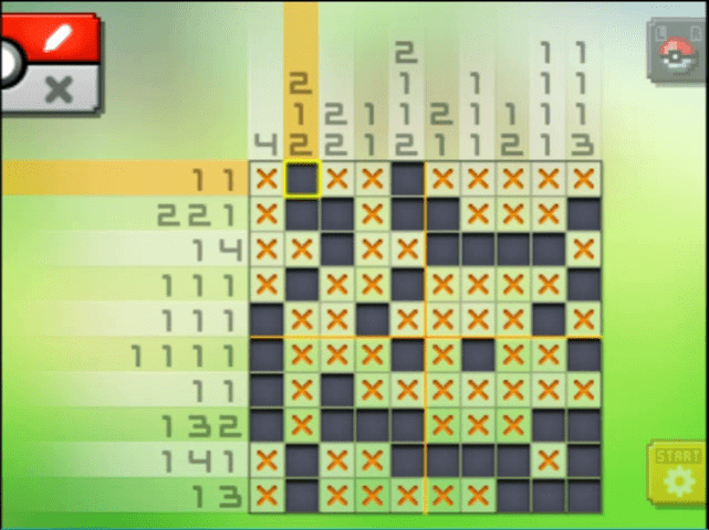 [ Pokemon Picross ] The answer of Standard stage [S09-01] and  the answer of Alt-World stage [A09-03]
