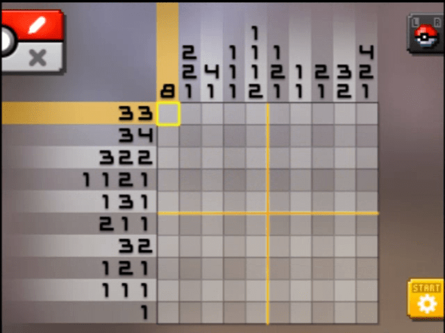 [ Pokemon Picross ] The puzzle of Standard stage [S10-01