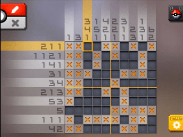 [ Pokemon Picross ] The answer of Standard stage [S16-03] and  the answer of Alt-World stage [A16-07]