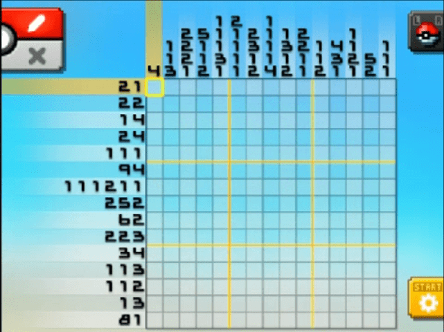 [ Pokemon Picross ] The puzzle of Standard stage [S16-09