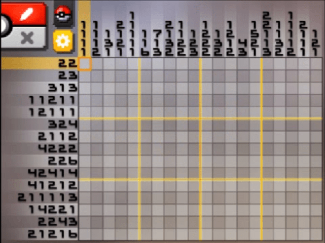 [ Pokemon Picross ] The puzzle of Standard stage [S16-11
