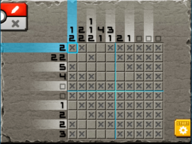 ポケモンピクロスのミクロス【M01｜ゲンシグラードン】で上から4番目、左から5番目のミクロスのかけらに対応した答え