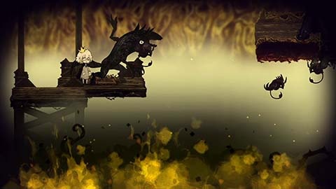 【嘘つき姫と盲目王子】魔女の館-古き童話の残照で狼でリフトに飛び降りる