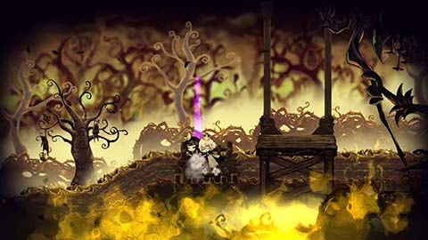 【嘘つき姫と盲目王子】魔女の館-古き童話の残照で追尾する紫色の光